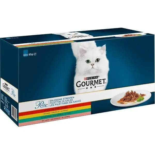 Vrácení Zdarma Gourmet Perle cat kaps.- Multip.minifiletky maso 60 x 85 g
