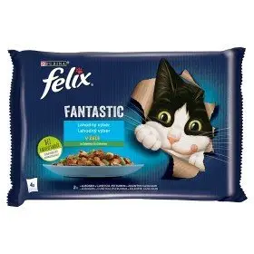 Objednat Nyní Felix Fantastic losos a cuketa pstruh a fazole 4 x 85 g