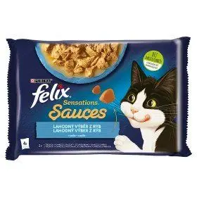 Ihned K Objednání Felix Sensations Sauce Surprise treska rajče a sardinky mrkev v omáčce 4 x 85 g