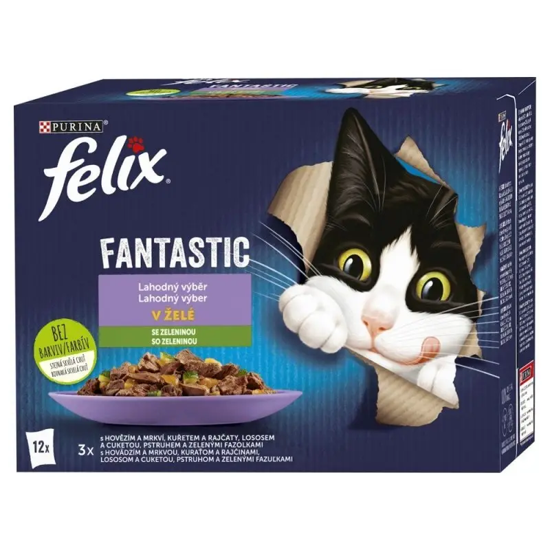 Značkový Felix Fantastic výběr se zeleninou 12 x 85 g
