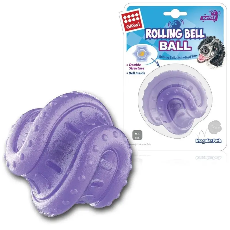 Oblíbený GiGwi míček Rolling Bell Ball, 7,5 cm
