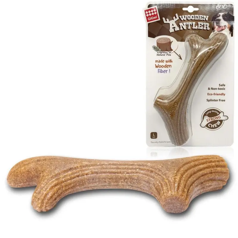 GiGwi Žvýkací parůžky (Wooden Antler), L Nejprodávanější