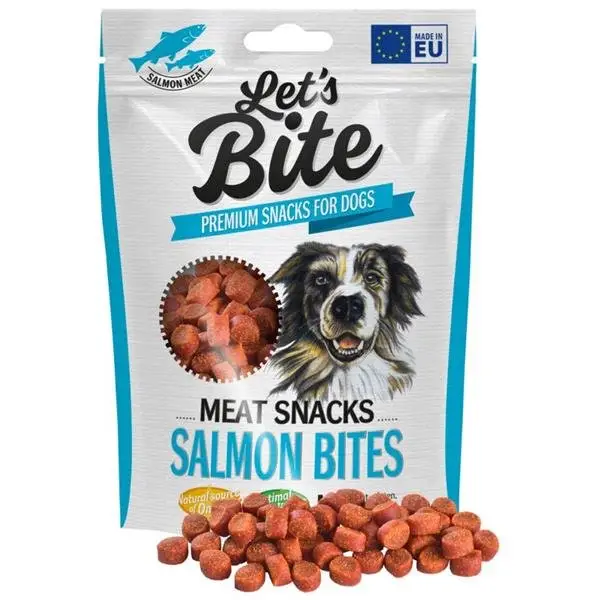 Levný Brit Let´s Bite Meat Snacks Salmon Bites 150g