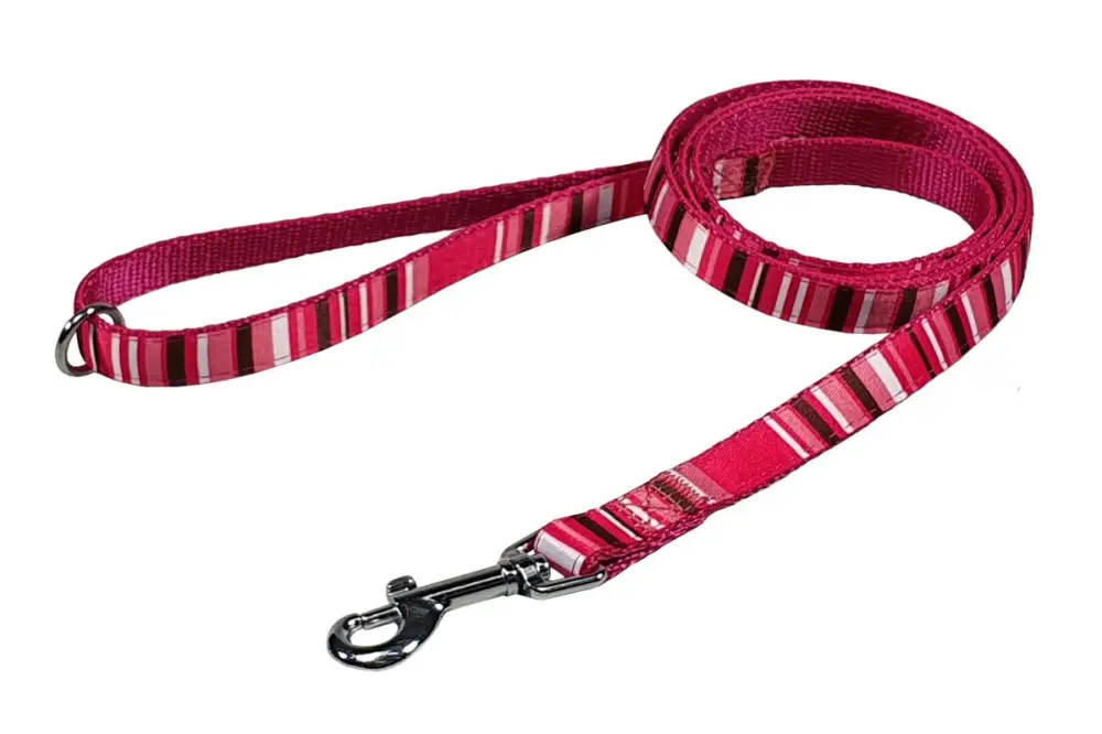 Výhodná Nabídka Vodítko BAF nylon proužky růžové 2,5x150cm