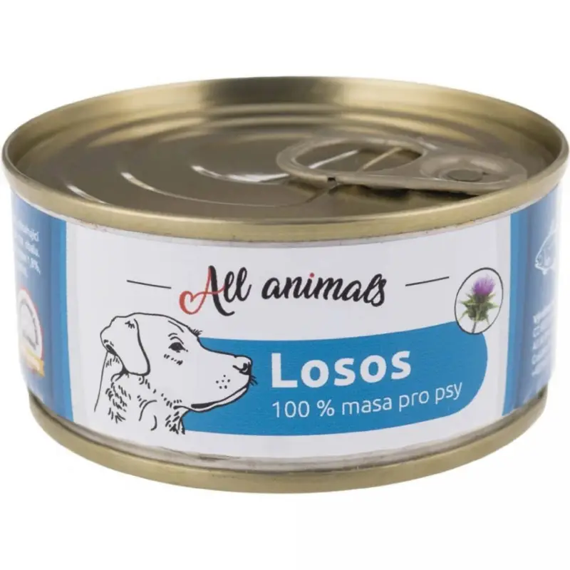 ALL ANIMALS konz. pro psy losos mletý 90g Časově Omezené