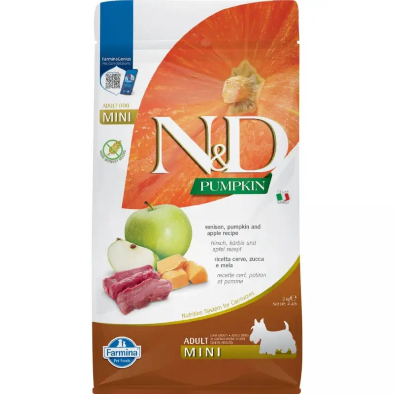 Originální N&D Pumpkin DOG Adult Mini Venison & Apple 2kg