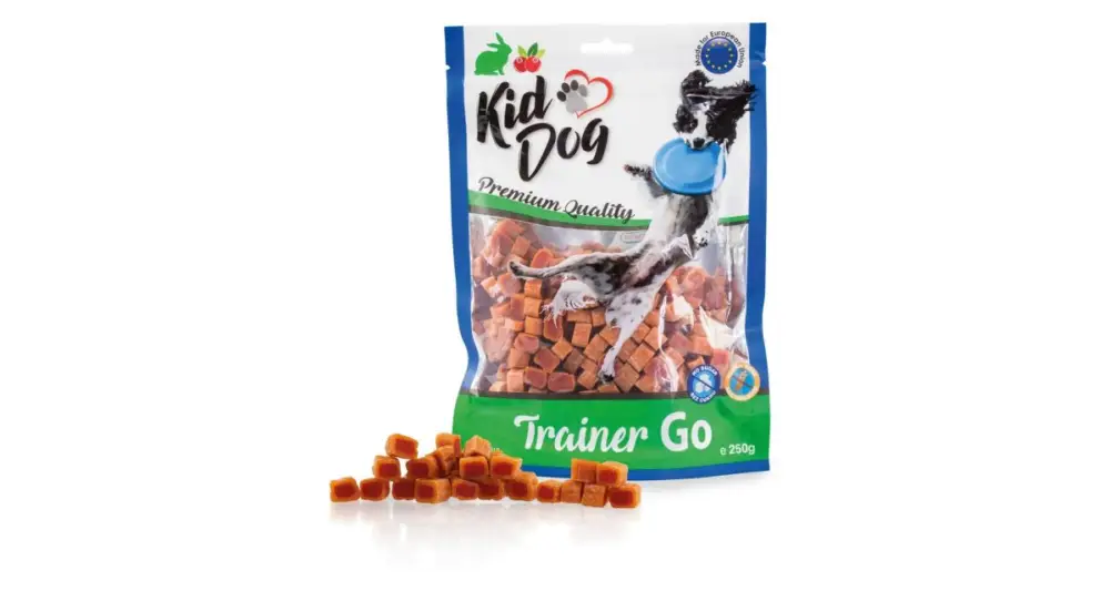Levný KIDDOG TRAINER GO mini kostičky s králíkem a brusinkami 250 g