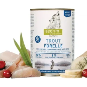 ISEGRIM Adult River: Pstruh s pastinákem a brusinkami 400 g Hit Sezóny