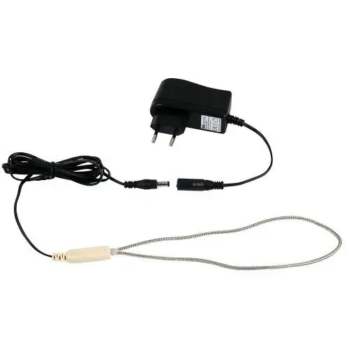 Super Cena Vyhřívací topný kabel AGF 12V / 6W s adaptérem, nerezové opletení