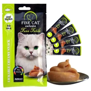 Autentický Fine Cat Exclusive Krémová svačinka pro kočky TUŇÁK 4x15g