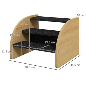 Vrácení Zdarma Schůdky pro psy a kočky PAWHUT D06-185V00AK, černé, 38,5x38,5x30 cm