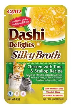 Časově Omezené Churu Cat Dashi Delights Silky Broth Chick&Tun&Scal40g