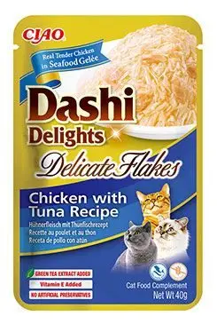 Nová Kolekce Churu Cat Dashi Delights Deli Flakes Chick&Tuna 40g