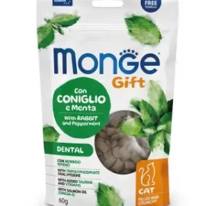 MONGE GIFT Cat Plněné polštářky s králičím masem a mátou peprnou 60g/10 Autentický