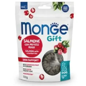 Nízká Cena MONGE GIFT DogAdult "M pamlsky - losos s brusinkami 150g/10