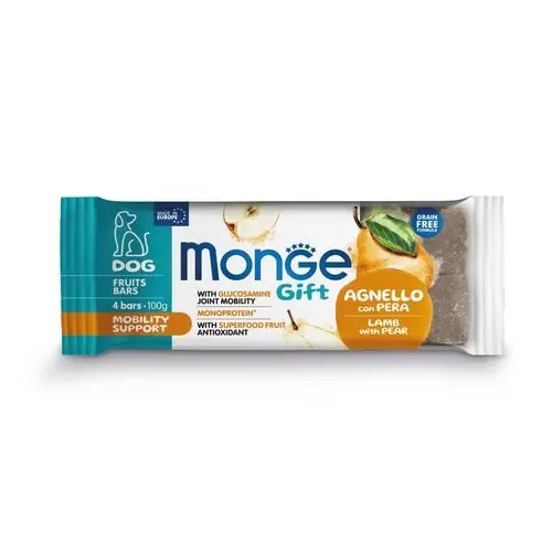 Bezpečná Platba MONGE GIFT DogAdult masové plátky - jehněčí s hruškou100g/16