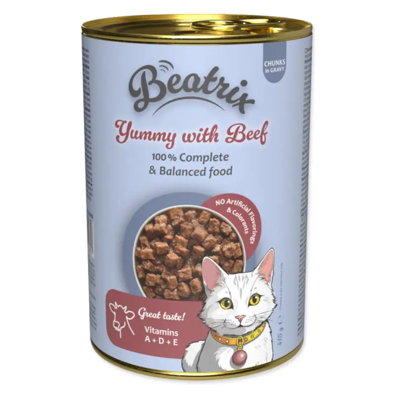Tovární Cena Konzerva Beatrix Adult s hovězím 415g