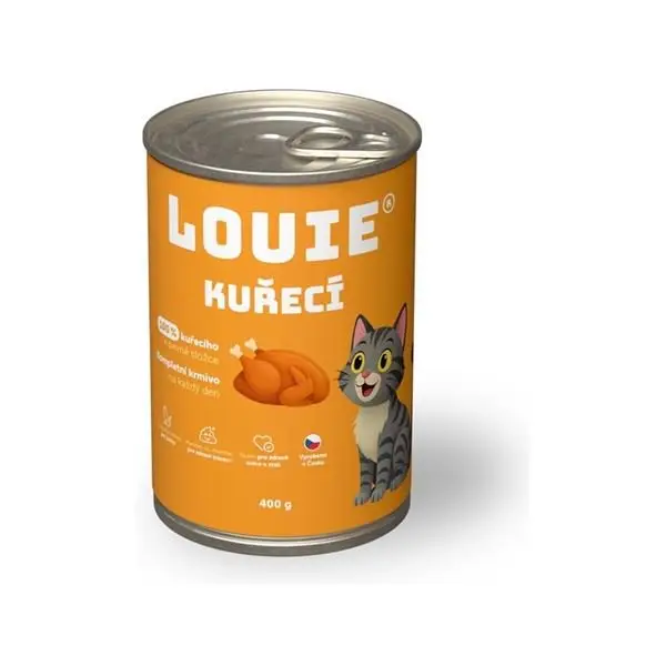 Ověřený Louie konz. pro kočky kuřecí 400 g