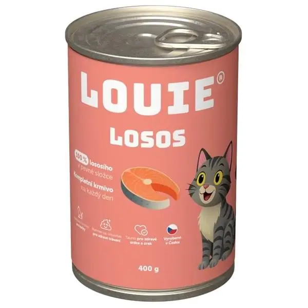Louie konz. pro kočky losos 400 g Vrácení Zdarma