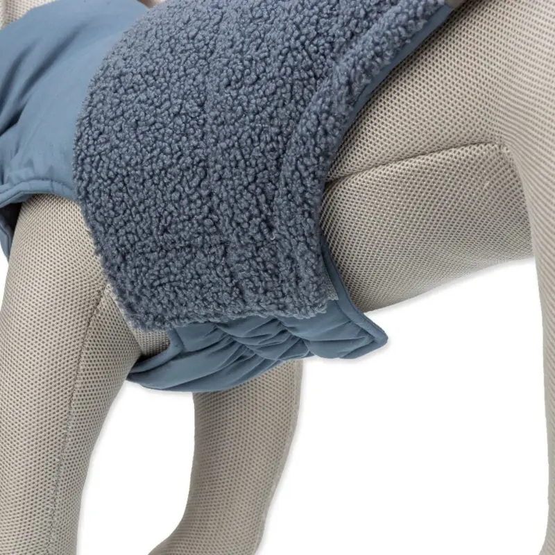 Zimní vesta AJOU s kožíškem, modrá M: 45cm, hruď: 52-63cm, krk: 49cm Výhodná Nabídka