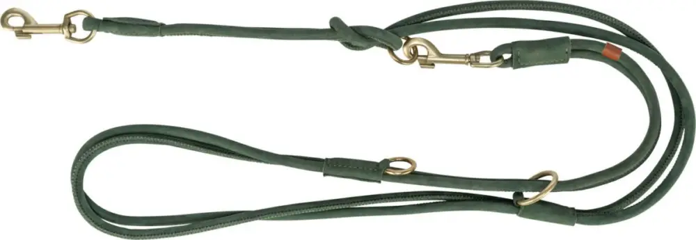 Vodítko PURE kožené kulaté nastavitelné, S: 2 m/ 10 mm, šalvějová Oblíbený