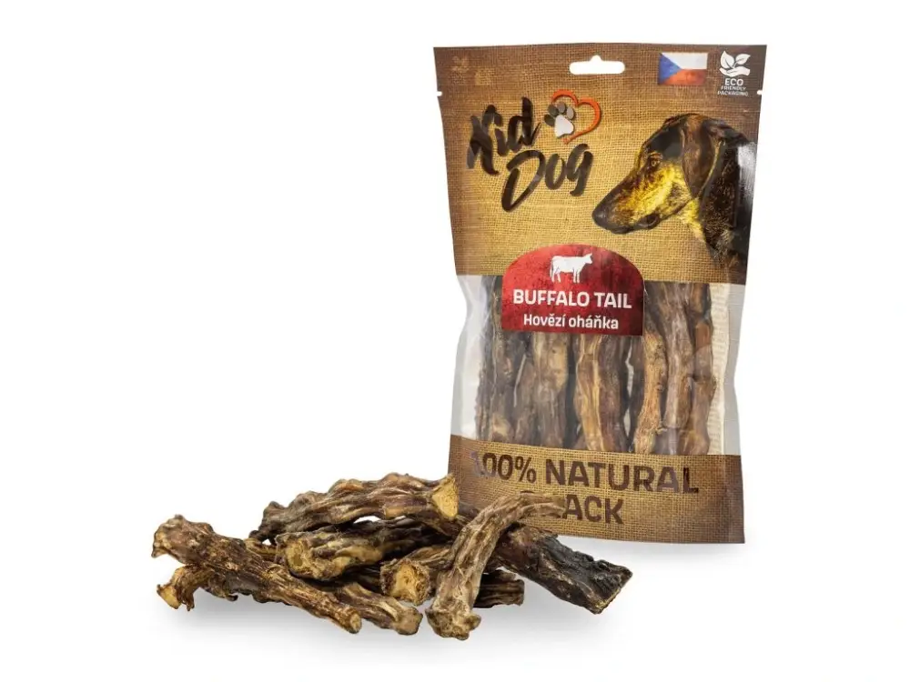 Výhodná Nabídka KIDDOG 100% Natural Snack, hovězí oháňka bez kůže 12 cm / 200 g