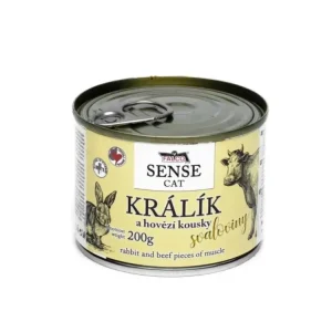 FALCO SENSE Cat králík a hovězí kousky svaloviny, konzerva 200 g Cenový Hit