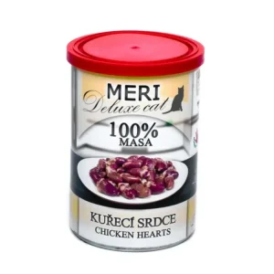 Nová Kolekce MERI Deluxe Cat kuřecí srdce, konzerva 400 g
