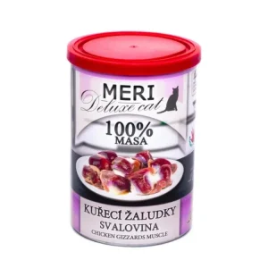 Poslední Šance MERI Deluxe Cat kuřecí žaludky svalovina, konzerva 400 g