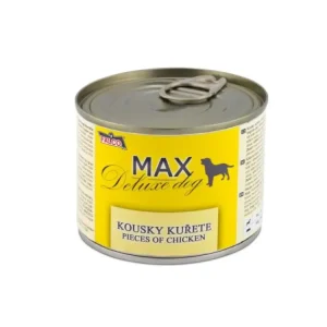 MAX Deluxe Dog kousky kuřete, konzerva 200 g Ihned K Objednání
