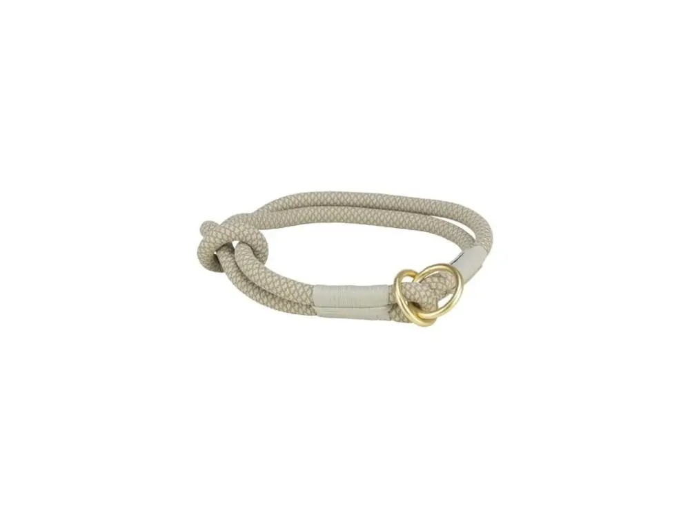 Poslední Šance Soft Rope kulatý polostahovací obojek, šedá/světlešedá