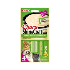Inaba Churu Skin & Coat kuře a hřebenatka 4 x 14g Pouze Dnes