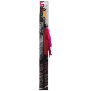 Sleva Hračka Magic Cat prut s peřím 45cm
