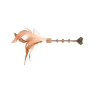 Hračka cat matatabi tyčka peří/srdce 20x3cm Flamingo Cenově Výhodný