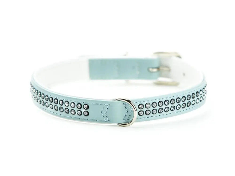 Nobby Crystal obojek se Swarovski krystaly M 47cm světle modrá Bezpečná Platba