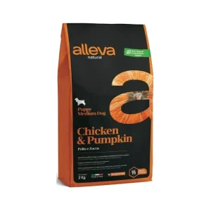 Expresní Doručení ALLEVA NATURAL Dog Dry Puppy Chicken&Pumpkin Medium 2kg