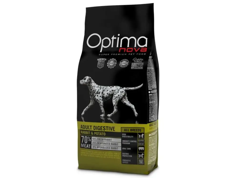 OPTIMAnova Dog Adult Digestive Rabbit & Potato GF 2 kg Rychlé Dodání