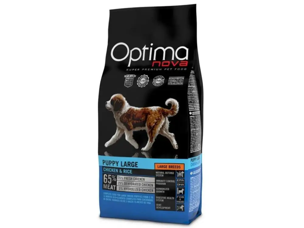 OPTIMAnova Dog Puppy Large Chicken & Rice 12 kg Akční Nabídka