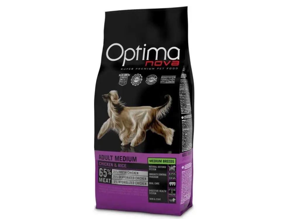 Cenová Bomba OPTIMAnova Dog Adult Medium Chicken & Rice 2 kg