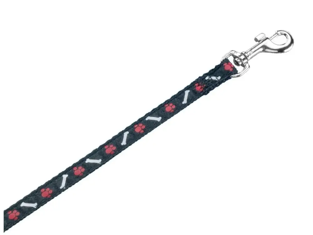 Nobby MINI textilní vodítko 120cm / 10mm černá Výprodej