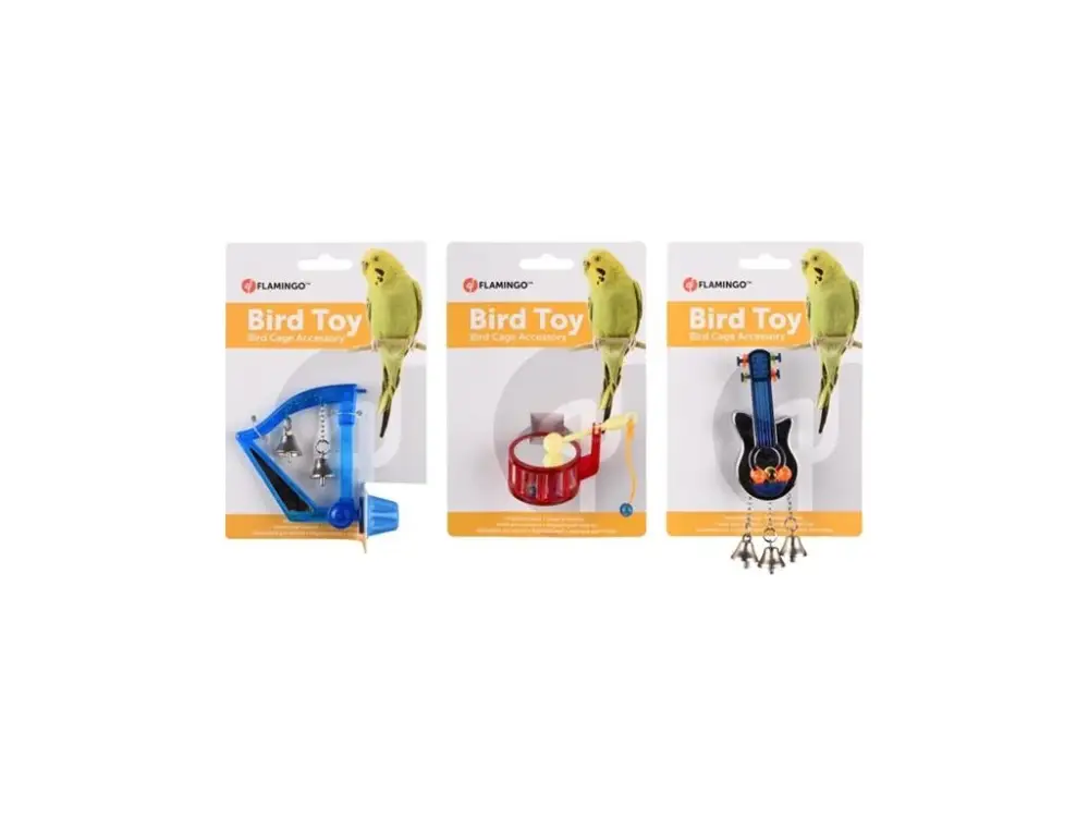 Hračka pták plast "hud.nástroje" mix druhů, Flamingo Akce