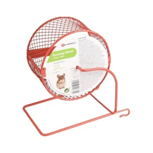 Super Cena Kolotoč kov pro hlodavce síťovaný, červený Flamingo 11,5 cm