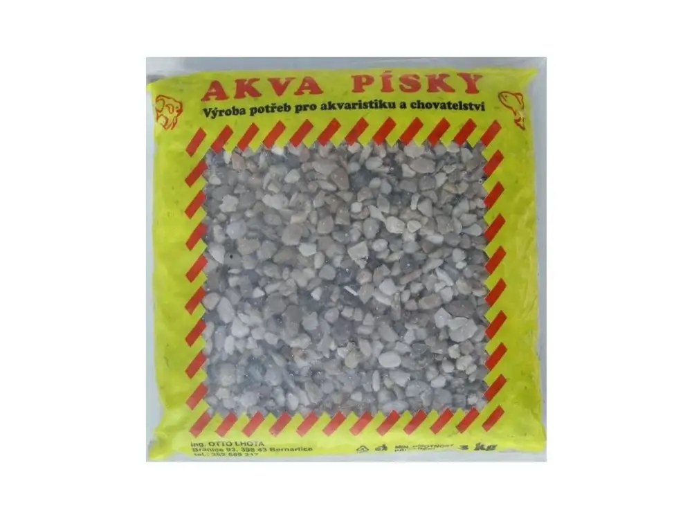 Výhodná Nabídka Písek akvarijní Akva č.6 - béžový 3 kg 4 - 6 mm