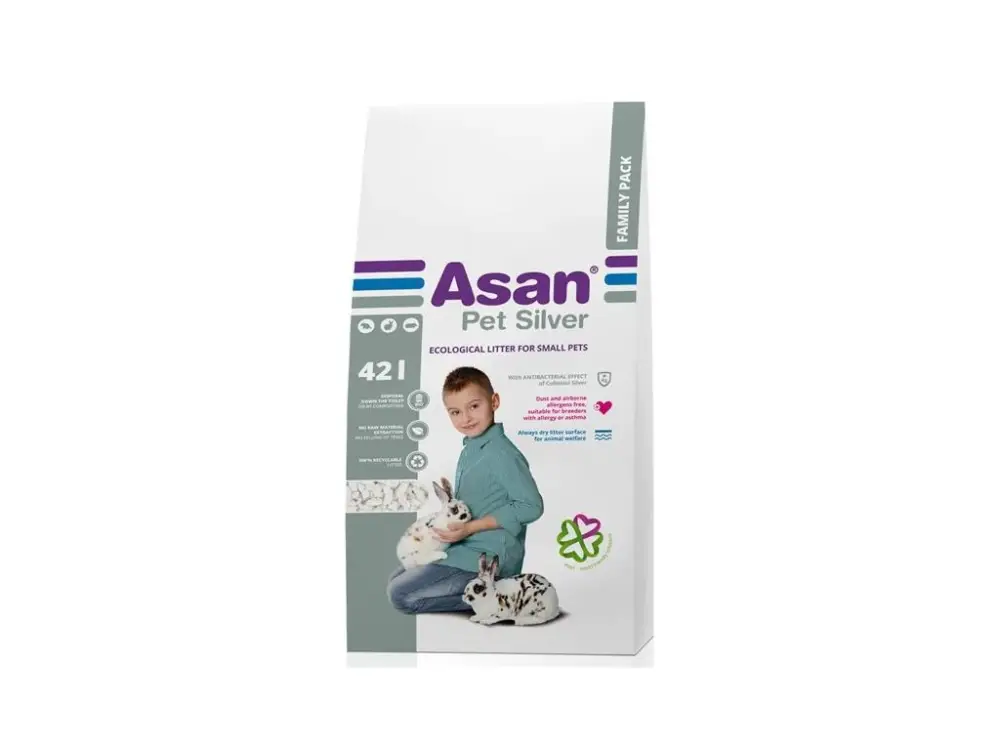 Originální Podestýlka hlod. Asan Pet Silver 42l / 8kg
