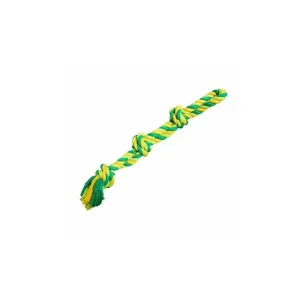 Dvojité lano bavlněné, 3 uzly 60 cm / 450 g limetková, zelená, HipHop Dog Speciální Cena