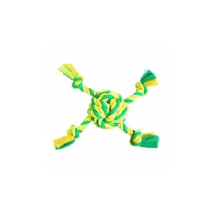 Cenově Výhodný Míč se 4 rameny HipHop Dog bavlněný 29 cm / 255 g limetková, zelená
