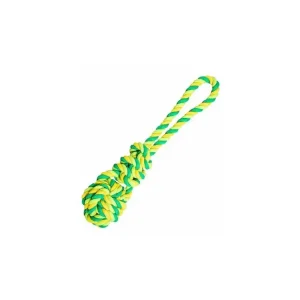 Koupit Online Přetahovadlo míč s uzlem bavlněné 23 cm / 90 g limetková/zelená, HipHop Dog