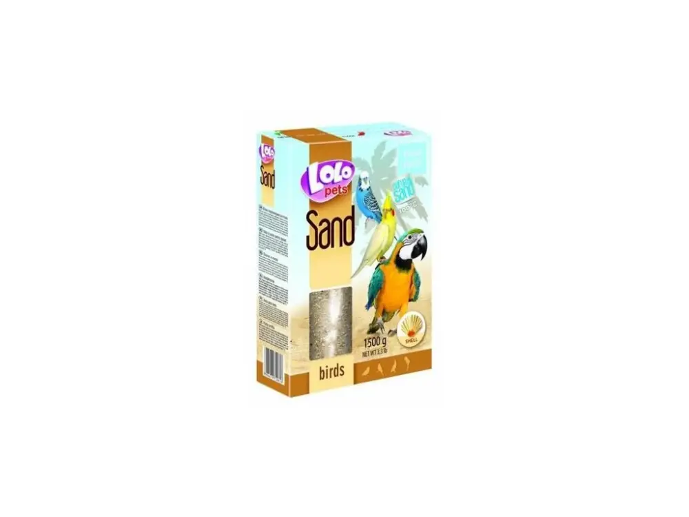 Nová Kolekce LOLOpets písek s mušlemi pro ptáky 1500 g