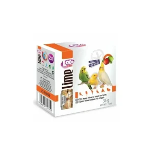 Ověřený LOLOpets LIME jablečný minerální kámen pro ptáky 35 g