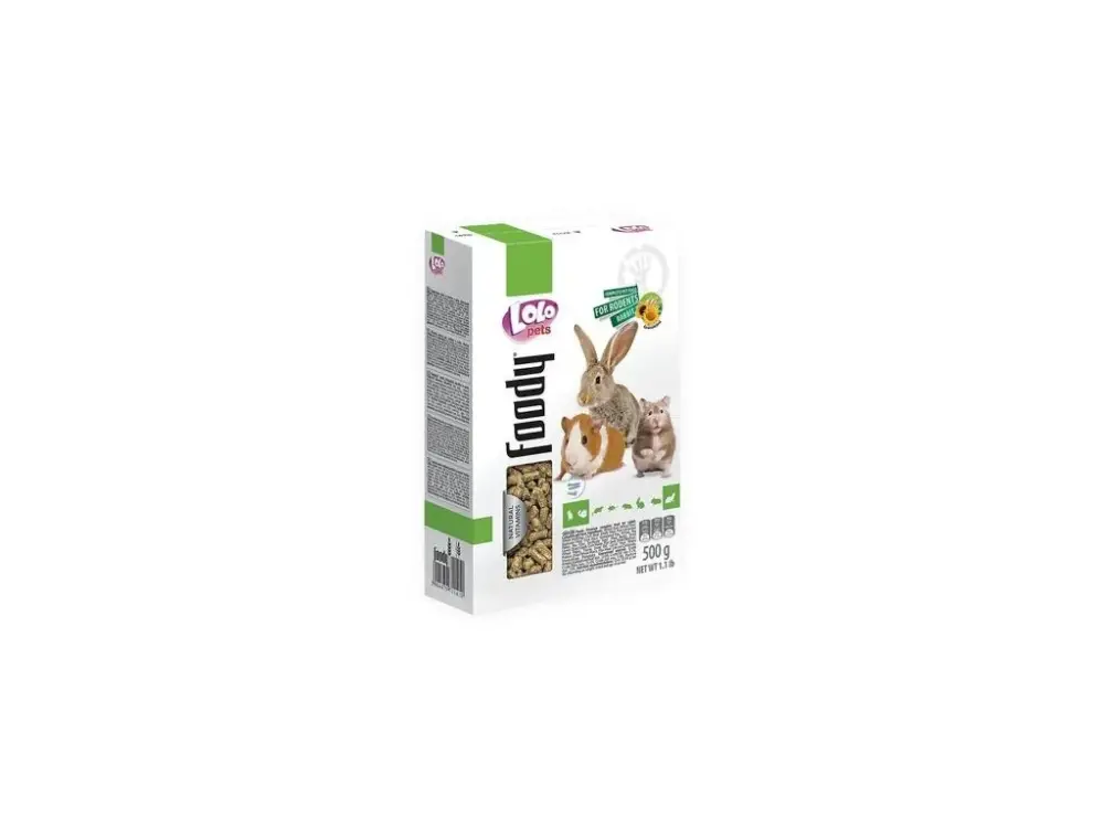 Aktuální LOLO Foody granulované krmivo pro hlodavce 500 g krabička